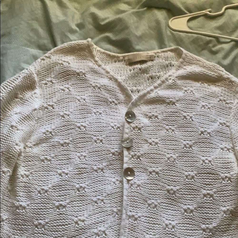 J.Jill  White knit sweater Medium